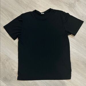 Kids Basic Black Short Sleeve Tee, Size Large